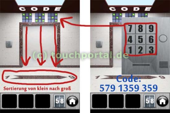 100 Doors 2013: Level 56 bis 60 Lösung für Android
