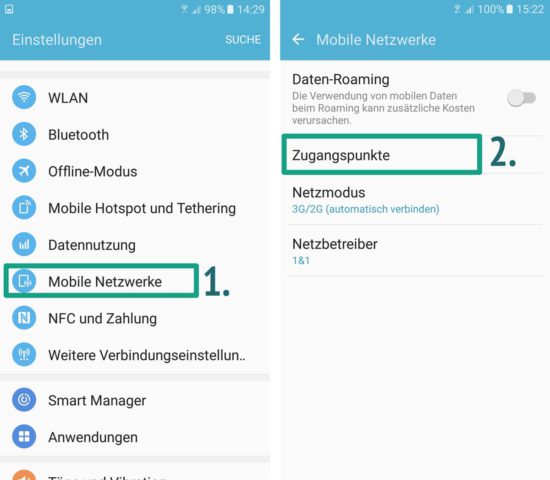 Android: Mobiles Internet funktioniert nicht – APN Einstellungen Übersicht