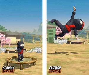 Clumpsy Ninja Trampolin springen oder an Arm und Bein ziehen - Euch überlassen