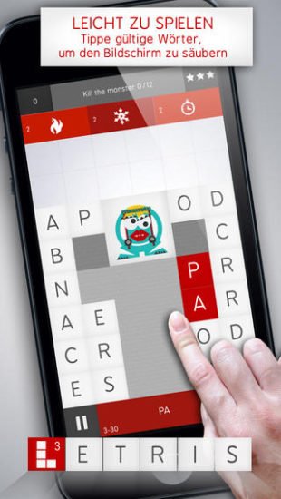 Letris 3: Die Symbiose aus Tetris und Wortspiel für iPhone und iPad