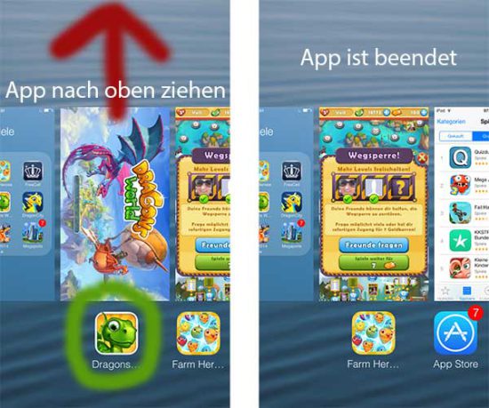 Tutorial: Apps bei Android und iOS richtig beenden