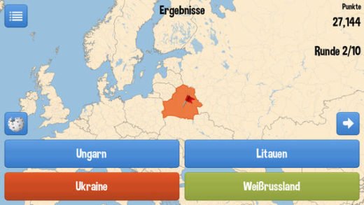 Was liegt da: Die Geografie Quiz App für iPhone und iPad