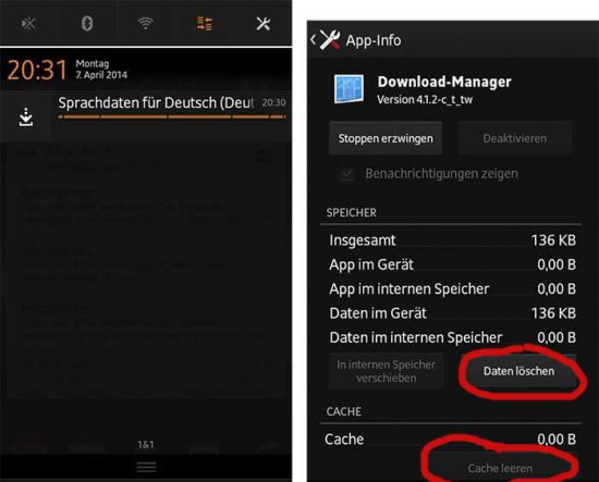 Android: Sprachdaten für Deutsch lädt ständig – Was kann ich tun?