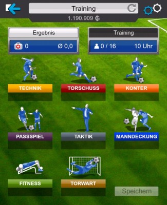 Goal Fußball Manager - Screenshot Training