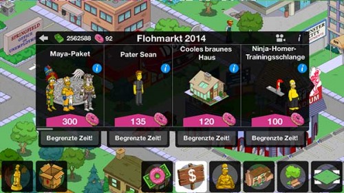 Flohmarkt 2014 in Simpsons Springfield- (c) EA Mobile