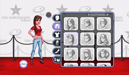 Kim Kardashian Hollywood - Screenshot Figur bearbeiten