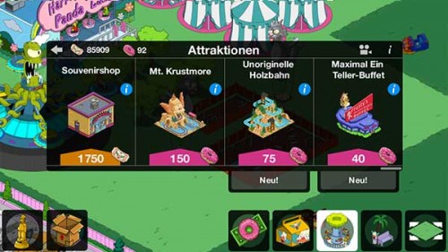 Simpsons Springfield Neue Attraktionen in Level 43 - (c) EA Mobile