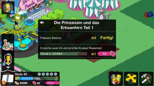 Simpsons Springfield: Level 43 Storyline, Gebäude – Update mit Krustyland Erweiterung