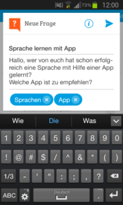 Stelle deine Fragen direkt aus der App heraus - (c) gutefrage.net GmbH