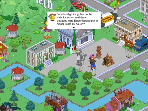 Auch in Simpsons Springfield kann die Monorail gebaut werden wenn du die Storyline Ein Gleis für eine Stadt durchspielst