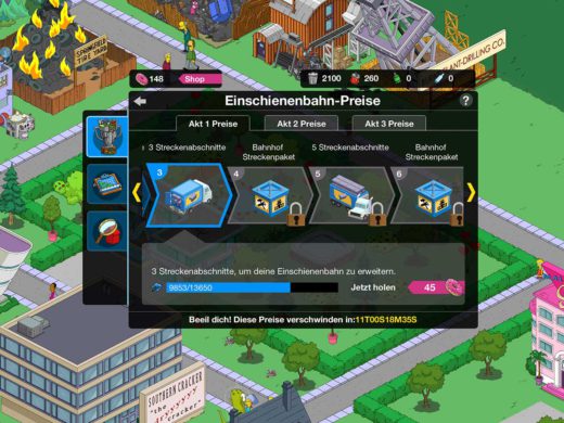 Simpsons Springfield Einschienenbahn Akt 1 Preise, Storyline und Tipps