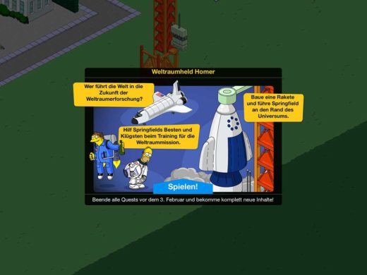 Simpsons Springfield: Weltraumheld Homer – Storyline, kostenlose Donuts und mehr