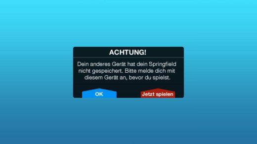 Simpsons Springfield: Dein Gerät hat dein Springfield nicht gespeichert – Was tun?