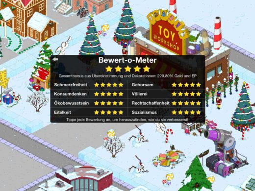 Simpsons Springfield: Bewert-o-Meter auf 5 Sterne bekommen – Tipps