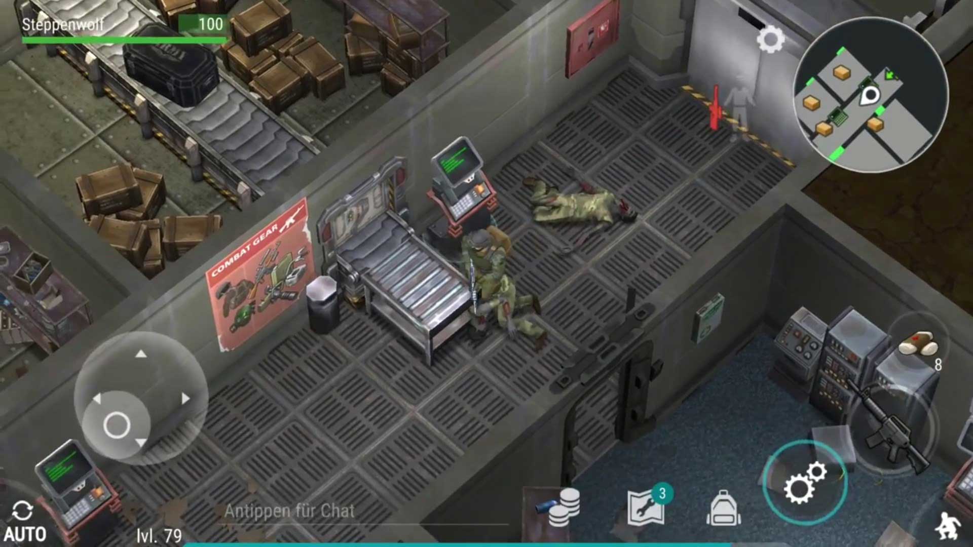 Bei Ebene1 des Bunker Alfa handelt es sich um eine Lobby, wo du an Terminals Kisten freischalten kannst, wenn du die Coupons sammelst