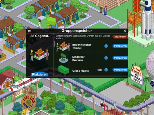 Simpsons Springfield: So nutzt du den Gruppenspeicher – mehrere Gegenstände einlagern