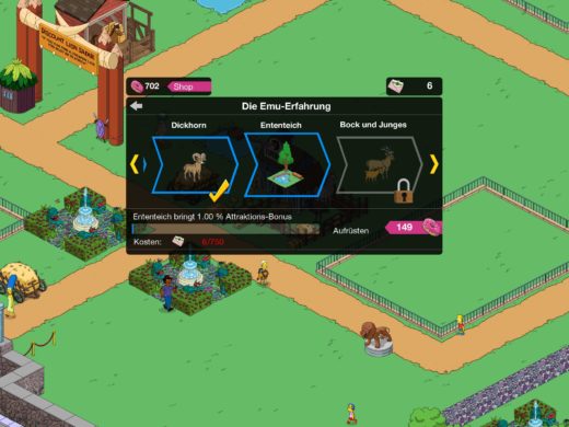 Simpsons Springfield: Bonus-Tierfutter erhöhen – Übersicht über die Objekte