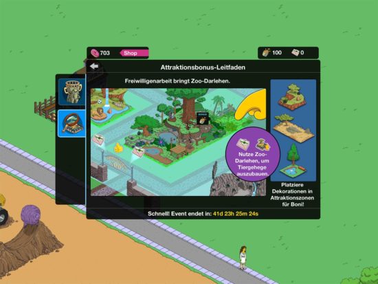 Simpsons Springfield Moes Arche: Zoo-Darlehen sammeln – Übersicht – So gehts