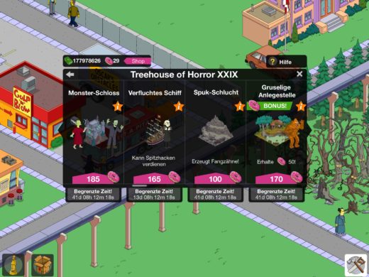 Simpsons Springfield Treehouse of Horror 2018: Premium Gebäude und Figuren für Donuts – Was lohnt sich?